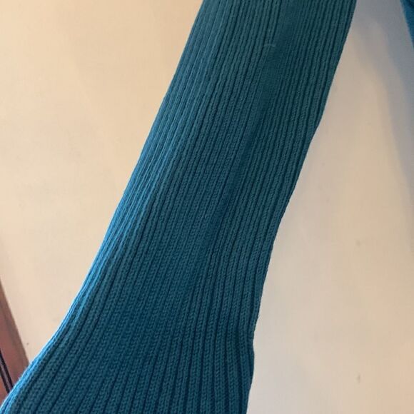 Croft and Barrow teal sweater/jacket Size XL NWT Full front zip - Picture 3 of 7